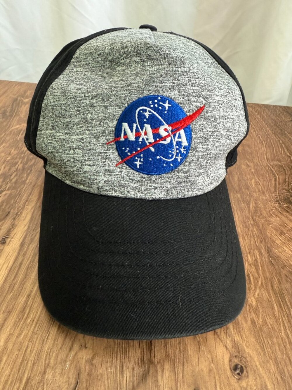 NASA Youth Snapback Hat Black Gray Logo Adjustable Cap